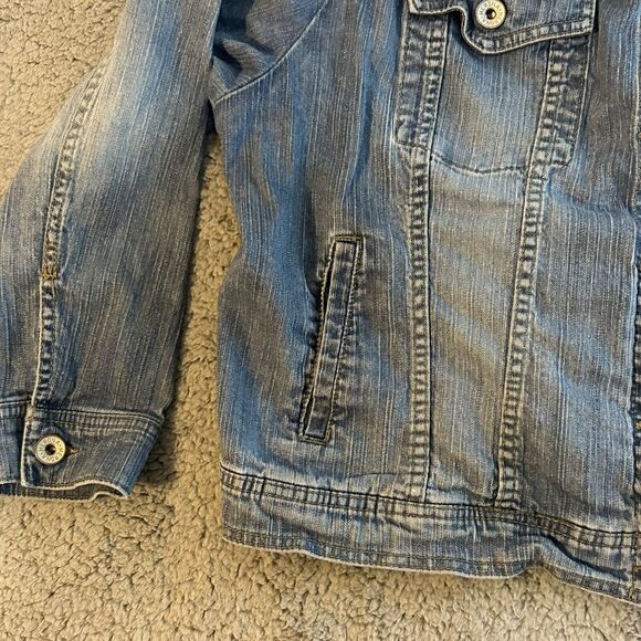 Merona Faded Denim Jean Jacket Womans Size 20/22 W With Pockets outdoorwear - Picture 5 of 15